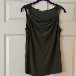 Cynthia Steffe Olive Draped Tank Top